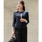 スリット入りノーカラージャケット | DRESS+ | 詳細画像32