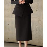 ブラック | 深スリットのきれいめタイトスカート | DRESS+