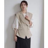 ベージュ | ジャケット風に羽織れてジレベスト | DRESS+