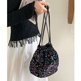 キラキラ輝くスパンコール巾着バッグ | DRESS+ | 詳細画像9 