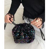 キラキラ輝くスパンコール巾着バッグ | DRESS+ | 詳細画像10 