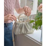 ギャザーデザインのパールハンドル付きバッグ  | DRESS+ | 詳細画像8 