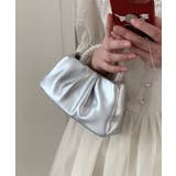 ギャザーデザインのパールハンドル付きバッグ  | DRESS+ | 詳細画像4 