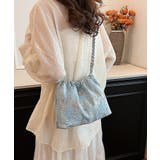 きらめくデニム素材のショルダーバッグ | DRESS+ | 詳細画像10 