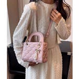キルティング チャーム付き ハンドバッグ | DRESS+ | 詳細画像12