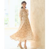 ワンピース 花柄 レトロ柄 半袖 プリーツ ミモレ丈 | DRESS+ | 詳細画像7