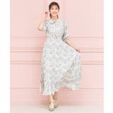 ワンピース 花柄 レトロ柄 半袖 プリーツ ミモレ丈 | DRESS+ | 詳細画像3