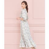 ワンピース 花柄 レトロ柄 半袖 プリーツ ミモレ丈 | DRESS+ | 詳細画像12
