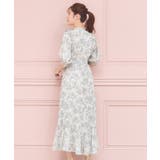 ワンピース 花柄 レトロ柄 半袖 プリーツ ミモレ丈 | DRESS+ | 詳細画像15