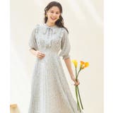 ワンピース 花柄 レトロ柄 半袖 プリーツ ミモレ丈 | DRESS+ | 詳細画像22