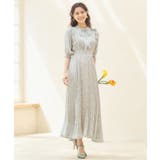ワンピース 花柄 レトロ柄 半袖 プリーツ ミモレ丈 | DRESS+ | 詳細画像4