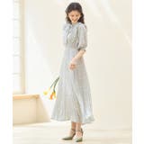 ワンピース 花柄 レトロ柄 半袖 プリーツ ミモレ丈 | DRESS+ | 詳細画像17