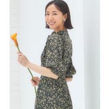 ワンピース 花柄 レトロ柄 半袖 プリーツ ミモレ丈 | DRESS+ | 詳細画像23