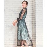 グリーン | パーティードレス ワンピース レース | DRESS+