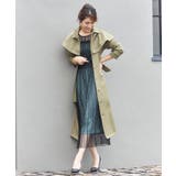 モスグリーン | トレンチコート ロングコート ケープ 膝下丈 2way卒業式 成人式 | DRESS+