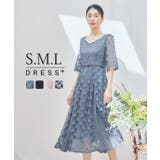 ワンピース ドレス レースミモレ丈 総レース 結婚式 | DRESS+ | 詳細画像1