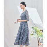 ワンピース ドレス レースミモレ丈 総レース 結婚式 | DRESS+ | 詳細画像8