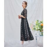 ワンピース ドレス レースミモレ丈 総レース 結婚式 | DRESS+ | 詳細画像13