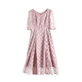 ワンピース ドレス レースミモレ丈 総レース 結婚式 | DRESS+ | 詳細画像30