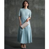 2素材ドッキングワンピース 半袖 ロング丈 | DRESS+ | 詳細画像4