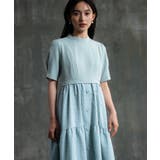 2素材ドッキングワンピース 半袖 ロング丈 | DRESS+ | 詳細画像7