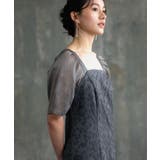 パーティードレス 2素材ドッキングワンピース | DRESS+ | 詳細画像8
