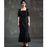 パーティードレス 2素材ドッキングワンピース | DRESS+ | 詳細画像14