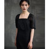 パーティードレス 2素材ドッキングワンピース | DRESS+ | 詳細画像17