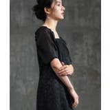 パーティードレス 2素材ドッキングワンピース | DRESS+ | 詳細画像18