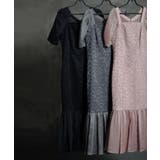 パーティードレス 2素材ドッキングワンピース | DRESS+ | 詳細画像30