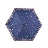 ネイビー | 傘 折りたたみ傘 晴雨兼用 レディース 花柄 | DRESS+