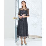 チャコール | ドレス 結婚式 ワンピース タイト Iライン レース | DRESS+