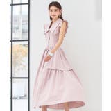 ワンピース ミモレ丈 ノースリーブ ワイドカラー ウエスト切替秋卒業式 成人式 | DRESS+ | 詳細画像18 