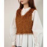モカ | ベスト フリンジベスト 前後2WAY ショート丈 | DRESS+