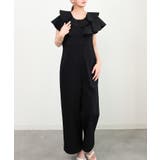 ブラック | ラッシュガード オールインワン フリル付き | DRESS+