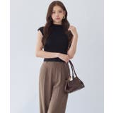 ブラック | リブカットソー リブ編みT レディース | DRESS+