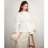 シャツ ブラウス スタンド カラーウエストタック | DRESS+ | 詳細画像12