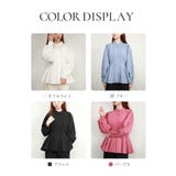 シャツ ブラウス スタンド カラーウエストタック | DRESS+ | 詳細画像2