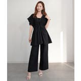 ブラック | 楊柳素材が涼しげなセットアップ | DRESS+