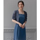 チャコールアッシュ | ボレロ ショートジャケット パーティーボレロ ドレス シフォン秋卒業式 成人式 | DRESS+