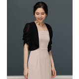 ブラック | ボレロ ショートジャケット パーティーボレロ ドレス シフォン秋卒業式 成人式 | DRESS+