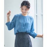 ブルーグレー | ブラウス 七分袖 2way トップス プルオーバー卒業式 成人式 | DRESS+