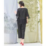 ブラック | パンツドレス セットアップ 結婚式 パーティー レース | DRESS+