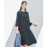 ブラック | パーティードレス ツイード ワンピース 結婚式 | DRESS+