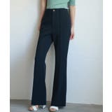 ネイビー | ウエストゴムストレッチフレアパンツ | SAISON DE PAPILLON 