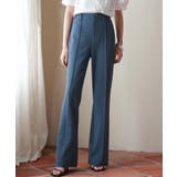 ブルー | ウエストゴムストレッチフレアパンツ | SAISON DE PAPILLON 