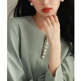 パール付きキーネックブラウス | SAISON DE PAPILLON | 詳細画像30