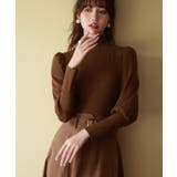 ブラウン | バルーンスリーブプチハイネックカットソー | SAISON DE PAPILLON