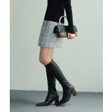 ツイード生地ペチパン付きミニスカート | SAISON DE PAPILLON  | 詳細画像2 