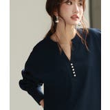 パール付きキーネックブラウス | SAISON DE PAPILLON  | 詳細画像41 
